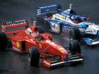 Михаэль Шумахер опережает Жана Алези на Гран При Бельгии 1997 года