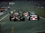 Старт Гран При Германии 1984 года: Элио де Анжелис опережает Алена Проста