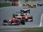Гонщики Ferrari на трасе Гран При Кореи...