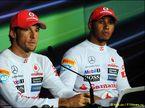 Пилоты McLaren на пресс-конференции после квалификации Гран При Италии