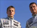 Кими и Дэвид - напарники по McLaren. 2002 год