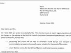 Ответное письмо FIA