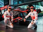 Дженсон Баттон и Серхио Перес на презентации McLaren MP4-28