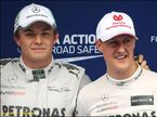 Пилоты Mercedes Нико Росберг и Михаэль Шумахер на Гран При Китая