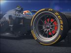 Графическое изображение 18-дюймовых колёс на машине Формулы 1