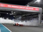 Кими Райкконен за рулём Ferrari F60 на трассе в Яс-Марине