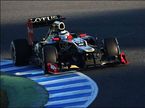 Кими Райкконен за рулем Lotus E20 на тестах в Хересе