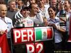 Команда Sauber празднует успех Серхио Переса в Монце