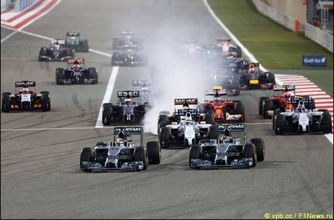 Старт Гран При Бахрейна 2014 года