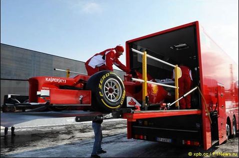 Ferrari F2012 готовится к отправке на тесты