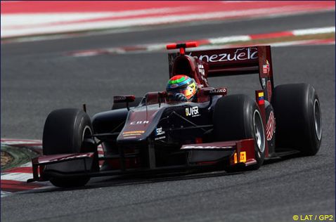Фабрицио Крестани на тестах GP2 в Барселоне