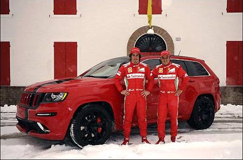 Гонщики Ferrari получили в свое распоряжение Jeep Grand Cherokee SRT8 