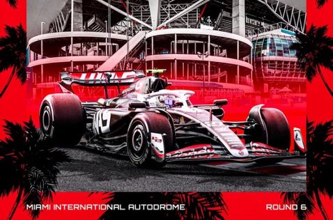 Постер Haas F1, посвящённый Гран При Майами