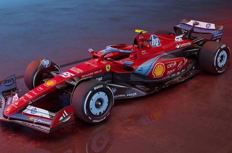 Раскраска Ferrari на Гран При Майами