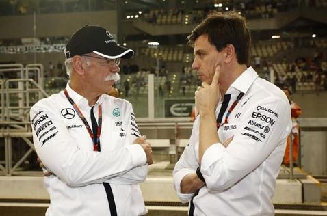 Тото Вольфф (справа)  и Дитер Цетше, глава концерна Daimler AG