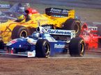 Авария Ральфа и Михаэля Шумахеров на старте Гран При Люксембурга