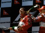 Эдди Ирвайн и Ральф Шумахер на подиуме Гран При Австралии