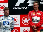 Ральф и Михаэль Шумахеры на подиуме Гран При Канады 2003 года