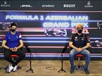 Эстебан Окон (Alpine) и Макс Ферстаппен (Red Bull Racing) на пресс-конференции в четверг