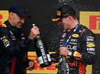 Эдриан Ньюис и Макс Ферстаппен на подиуме Гран При Канады, фото Red Bull Racing