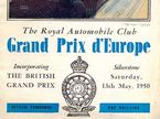 Афиша Гран При Великобритании 1950 года
