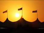 Автодром Яс-Марина в лучах предзакатного солнца