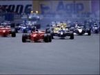 Михаэль Шумахер лидирует на старте Гран При Франции 1997 года
