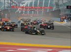 Старт сингапурского этапа серии GP2; лидирует Гидо ван дер Гарде