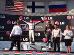 Подиум первой гонки GP3 в Венгрии
