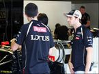 Жером Д'Амброзио в боксах Lotus F1 на Гран При Италии