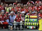 Команда Ferrari празднует двойной подиум на Гран При Испании