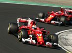 Гонщики Ferrari на трассе Гран При Венгрии