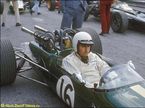 Джек Брэбхем за рулем своей машины, 1967 г.