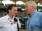 Руководитель Red Bull Кристиан Хорнер и главный судья FIA Чарли Уайтинг