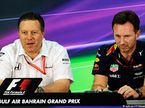 Зак Браун и Кристиан Хорнер на пресс-конференции FIA в Бахрейне