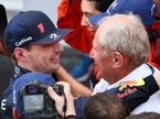 Хельмут Марко поздравляет Макса Ферстаппена с победой в Монако, фото XPB