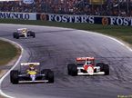 Борьба Тьерри Бутсена (Williams) и Герхарда Бергера (McLaren) на Гран При Сан-Марино 1990 года
