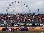 Гонщики Force India на трассе Гран При Великобритании, 2017 год