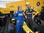 Ален Прост и Нико Хюлкенберг во время шоу Renault в Ницце