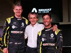 Ален Прост с гонщиками Renault