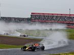 Первые круги Гран При Японии прошли в сложных условиях