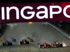 Инцидент между пилотами Ferrari на старте Гран При Сингапура