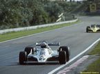 Алан Джонс за рулём Williams FW07/01 на трассе Гран При Голландии 1979 года