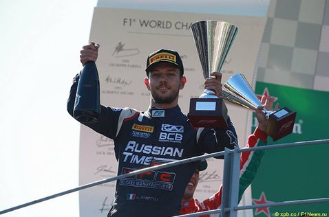 Лука Гиотто - победитель гонки Формулы 2 в Монце