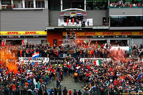 Подиум Гран При Бельгии