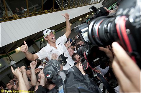 Дженсон Баттон после финиша Гран При Бразилии