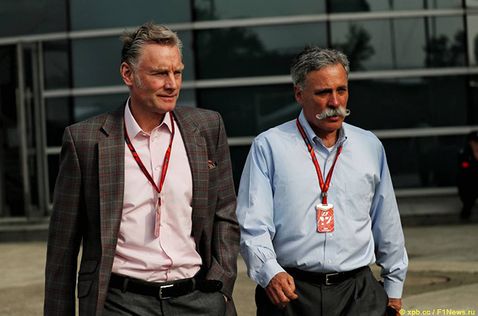 Чейз Кэри, исполнительный директор Формулы 1 (справа) и Шон Братчес, коммерческий директор Формулы 1