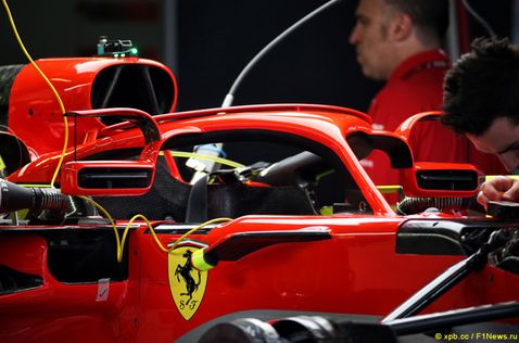 Зерклама заднего вида на Halo Ferrari