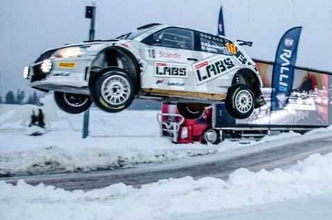 Skoda Хейкки Ковалайнена на трассе Arctic Lapland Rally, фото из социальных сетей