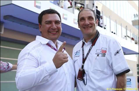 Игорь Мазепа (слева) и Бруно Мишель, руководитель серии GP2